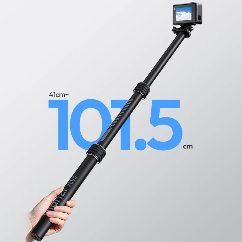 ULANZI VL03 Magic Arm Super Clamp ar šarnīra roku velosipēdam, stienim, galdam, 1/4 inch stiprinājums, melns