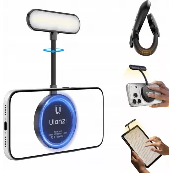 Ulanzi M10 L289 Magnētiskā LED lampa ar elastīgu kaklu, saderīga ar MagSafe, 2700K-6500K, bezpakāpju regulēšana, 800mAh, USB-C