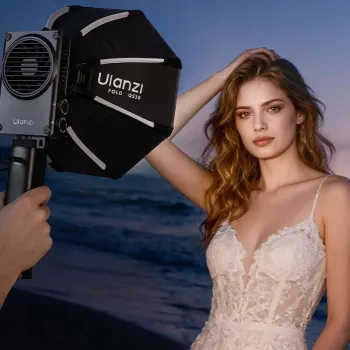 Ulanzi Fold QS30 30cm Octagonal Softbox ar Režģi, Ātrās Atbrīvošanas Sistēmu, Mini Bowens Piestiprinājumu