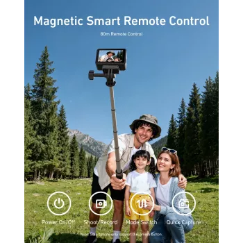 TELESIN Selfie Stick Tripod ar Bluetooth tālvadību 80m GoPro Hero 13 12 11 10 9 Max Max2