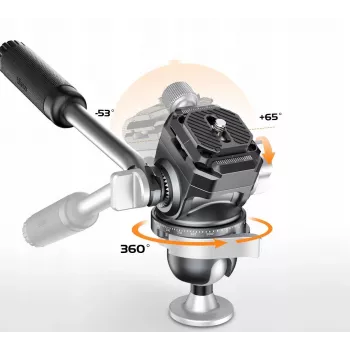 ULANZI EH09 360° Panoramic Fluid Video Head, Arca-Swiss, 5kg Load Capacity, 1/4 inch-20 & 3/8 inch-16