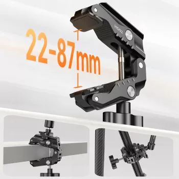 Ulanzi Magic Arm ar Super Clamp HD02 - 1/4 inch vītne, 18 cm, melns