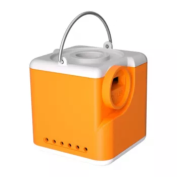 Flextail Nano Pump 5C1 pārnēsājams elektriskais gaisa sūknis ar kempinga lampu, oranžs