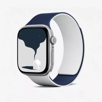Moft Snap Duo Reversible Watch Band for Apple Watch 1-5/6/7/8/9/10/11/SE/SE 2/SE 3/Ultra/Ultra 2/Ultra 3 (42/44/45/46/49 mm) Navy Blue / Misty Cove