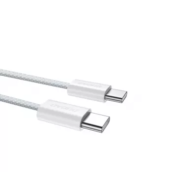 Dudao L6C USB-C uz USB-C 60W PD 2m Balts