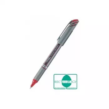Pentel BL27-BX Liquid Gel Pen - Silver - Red - 0.7 mm - 0.35 mm - Metal Barrel - Retractable