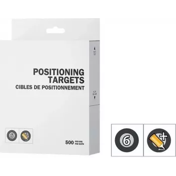 CREAFORM PEEL 3 Pozicionēšanas mērķi 6mm ar melnu kontūru un parasto līmi 1x500 (ACC-P3D-PTBC3)