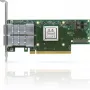 Mellanox NVIDIA ConnectX-6 VPI MCX653106A-HDAT-SP tīkla adaptera karte - HDR IB (200Gb/s) un 200GbE divu portu QSFP56 PCIe 4.0 x16 augstais kronšteins
