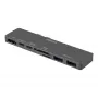 DELTACO USBC-1290 Thunderbolt 3 Docking Station - Sudraba - 40 Gbit/s - 4K Ultra HD
