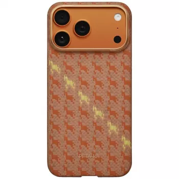 PITAKA Happiness Rides Edge Case MagSafe for iPhone 17 Pro Max Amber