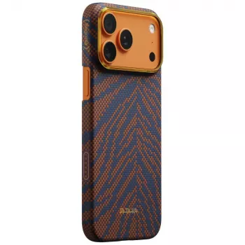 PITAKA Edge Case Breath of Veins iPhone 17 Pro Max, Aramid Fiber, Burning Orange, MagSafe saderīgs
