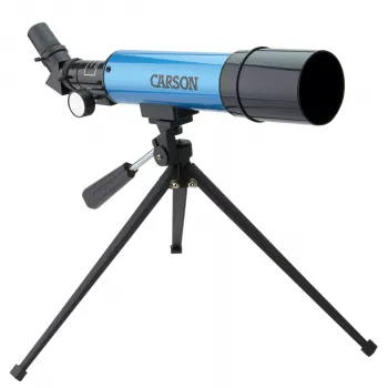 Carson Aim Telescope 50mm Refractor ar 3x Barlow lēcu un alumīnija statīvu