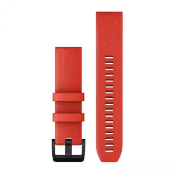 Garmin QuickFit 22mm Silikona Pulksteņa Siksniņa Lāzera Sarkanā ar Melnu Nerūsējošā Tērauda Sprādzi 010-12901-02