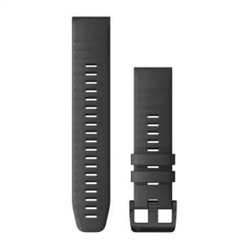 HAMA Garmin Silicone Quick Fit 22mm Watch Band for Fenix 5/6 - Slate Gray with Black Buckle 010-12863-22