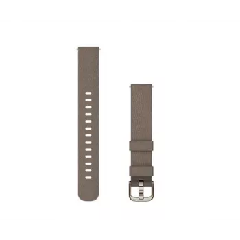 HAMA Garmin Woven Fabric Watch Strap 14mm for Lily 2 - Coffee with Cream Gold Buckle - 010-13302-10