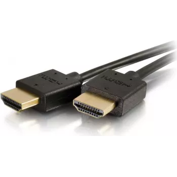 CABLES2GO C2G 0.6 m Flexible High Speed HDMI Cable with Low Profile Connectors - 4K 60 Hz - HDMI Type A Male to HDMI Type A Male - 3D - 10.2 Gbps - Black (41362)