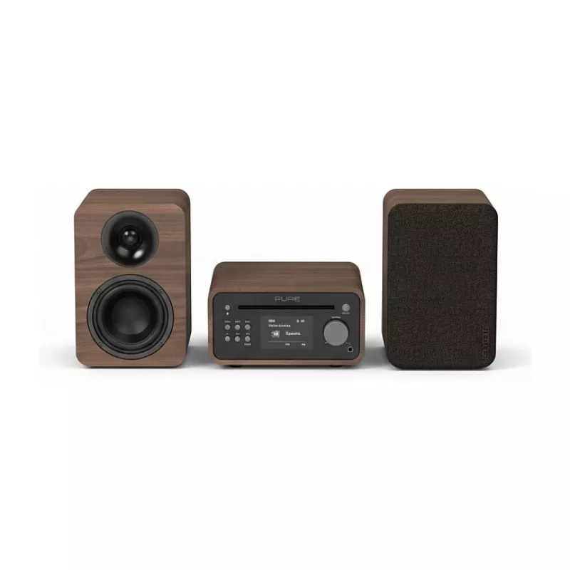 PURE ACOUSTICS Pure Classic Stereo Mini Stereo System DAB+/FM, Bluetooth, CD, USB, Brown/Walnut