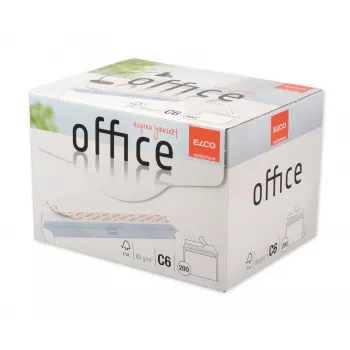 ELCO Office aploksne C6 (114 x 162 mm), bez lodziņa, pašlīmējoša, 80 g/m², balta, 200 gab. (74531.12)