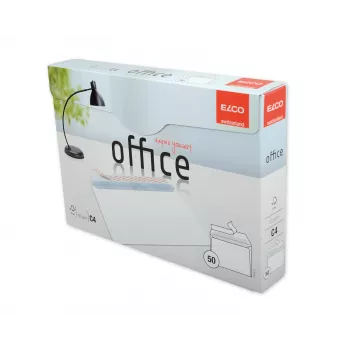 ELCO Office aploksne C4 (229 x 324 mm), bez lodziņa, pašlīmējoša, 120 g/m², balta, 50 gab. (74538.12)