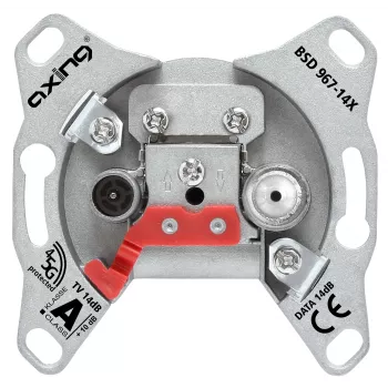 AXING BSD 967-14X Multimediju caurlaides kontaktligzda 14dB 5-1800MHz DOCSIS 3.1/4