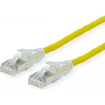 Dätwyler Cat.6A H AMP v2 Patch Cable, Yellow, 20 m, SFTP, LS0H, CU 7702 flex