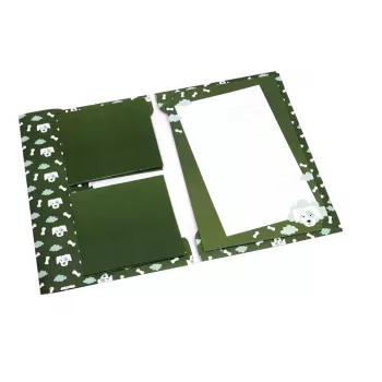 Artoz Papier Vēstuļu papīrs ar aploksnēm Suņu motīvs Olīvzaļš aptuveni DIN A5 80 g/m² 1 iepakojums