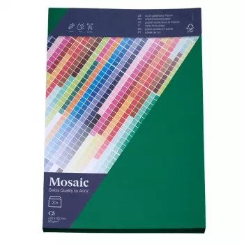 Artoz Papier Mosaic aploksnes DIN C5 bez loga, egļu zaļa, mitrā līme, 20 gab.