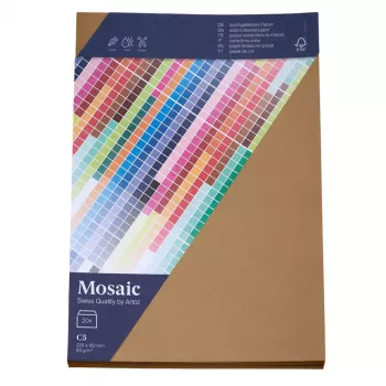 Artoz Papier Mosaic aploksnes DIN C5 bezloga dabīgā krāsā ar mitro līmi 20 gab.