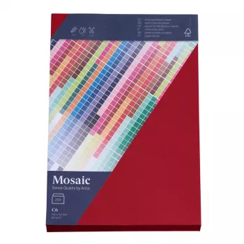 Artoz Papier Mosaic aploksnes DIN C6 bez loga vīnsarkanā krāsā ar slapjo līmi 20 gab.