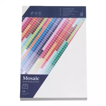 Artoz Papier Mosaic aploksnes DIN C6 bezloga baltas slapjā līme 20 gab.
