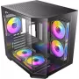 Antec CX M2 ARGB B Micro-ATX torņa korpuss, melns, rūdīts stikls, 5x120mm ARGB ventilatori