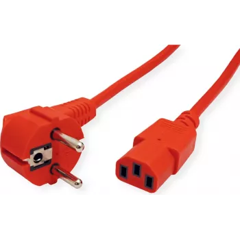 ROLINE Power Cord IEC320 C13 Red 1.8m - Power Supply Cable