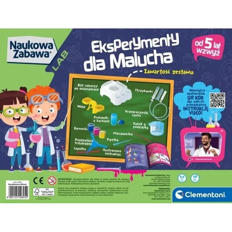 Clementoni Science & Play - Eksperimenti mazuļiem Izglītojošs komplekts 50895