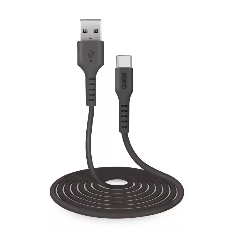 SBS TECABLETC3MTK USB-A uz USB-C kabelis 3m Melns