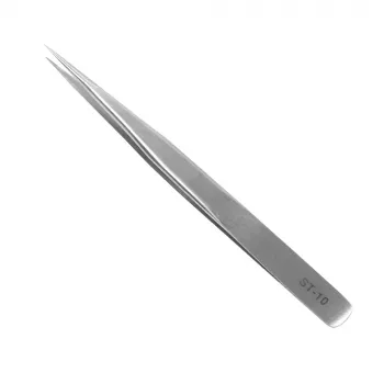 SBS Fast Skin pincete ar slīpu galu, nerūsējošais tērauds, 9,5 cm, sudraba