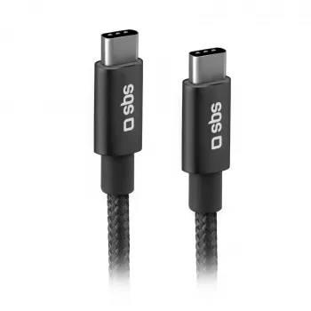 SBS TECABLETCC20BK USB-C uz USB-C kabelis 25W Power Delivery 1.5m - Pelēks