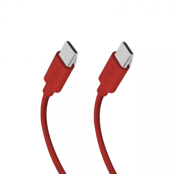 SBS TECABLETISSUETCCR USB-C uz USB-C kabelis 1,5m 60W pīts sarkans