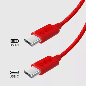 SBS TECABLETISSUETCCR USB-C uz USB-C kabelis 1,5m 60W pīts sarkans