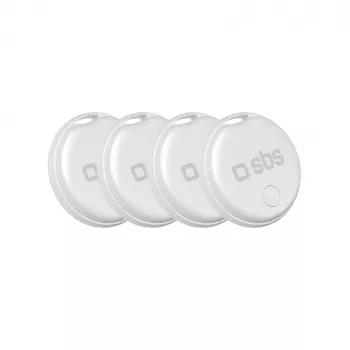 SBS Track My Circle Tracker saderīgs ar Apple Find My - 4 iepakojums - Balts