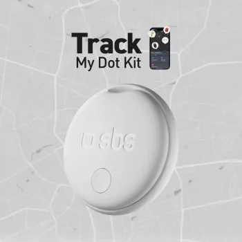 SBS Track My Circle Tracker saderīgs ar Apple Find My - 4 iepakojums - Balts