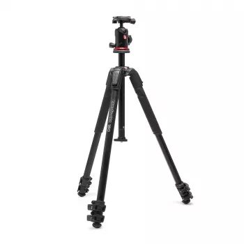Manfrotto 190X alumīnija statīvs ar 496RC2 lodveida galvu (melns)