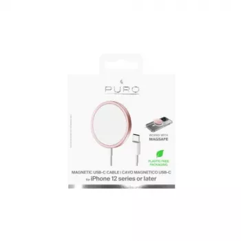 PURO Magnetico MagSafe Wireless Charger 1m – Rozā