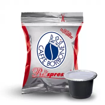 Caffè Borbone Respresso Miscela Rossa 50 kafijas kapsulas Nespresso OriginalLine, 5g katra, tumšais grauzdējums, 250g kopā