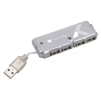 TECHLY USB 2.0 4-Port Hub - Melns