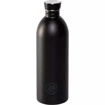 24Bottles Urban Bottle 1000 ml Tuxedo Black Nerūsējošā tērauda atkārtoti lietojama ūdens pudele