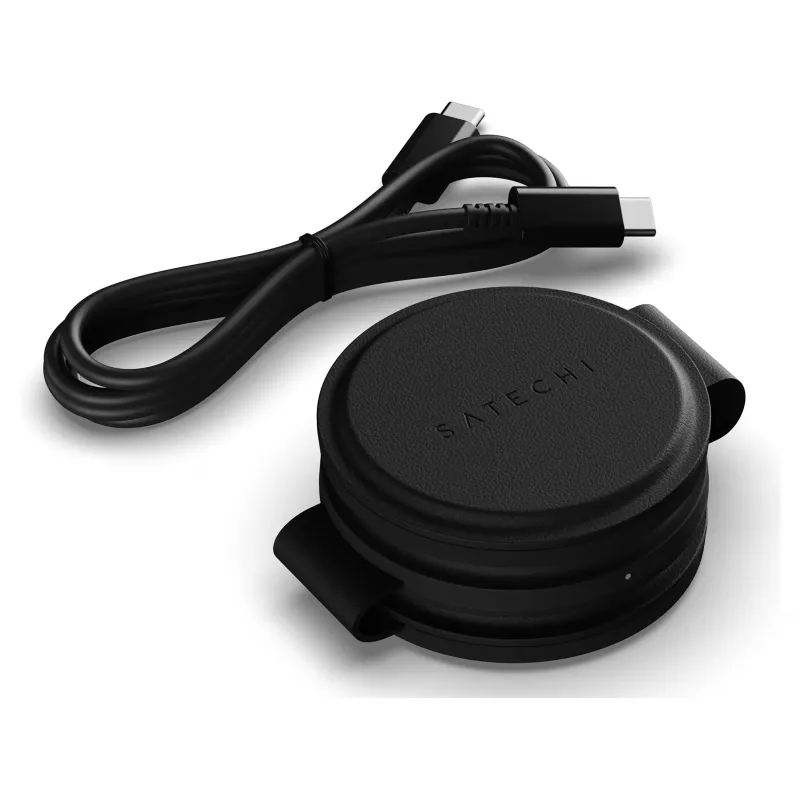Satechi OntheGo 3-in-1 bezvadu lādētājs ar Qi2, melns, 15W, ST-QTG31K