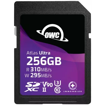 OWC Atlas Ultra 256GB SDXC UHS-II V90 atmiņas karte - 300 MB/s lasīšana, 250 MB/s rakstīšana