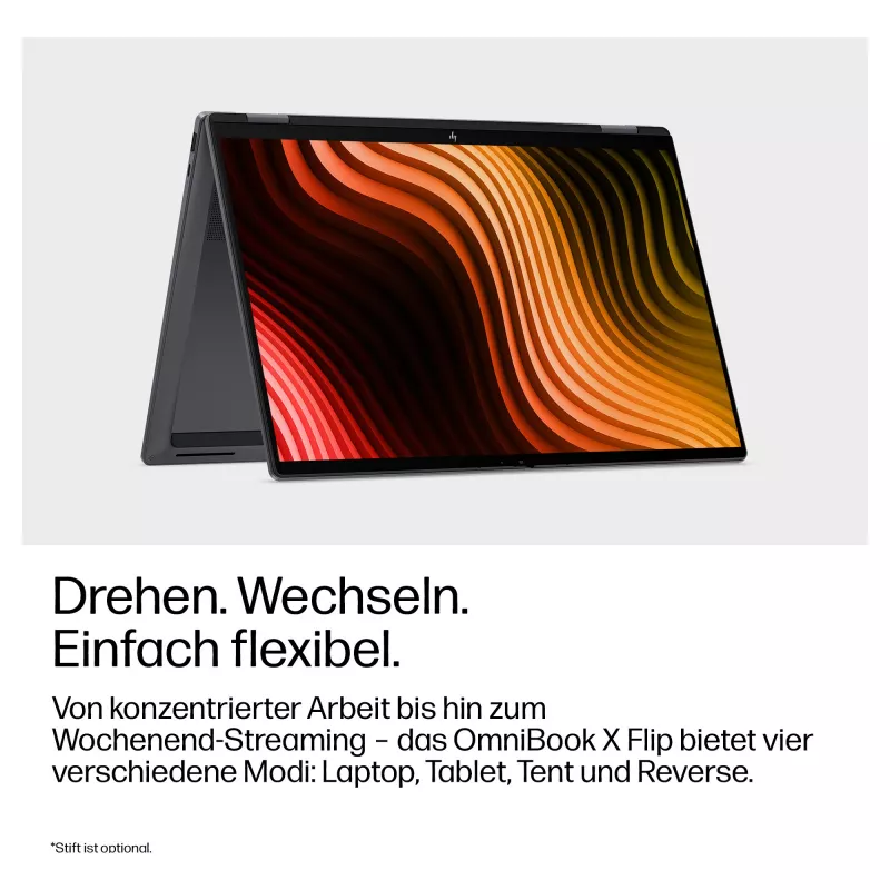 HP OmniBook X Flip 16-cb0154ng klēpjdators, 16 collu skārienjūtīgs, Intel Core Ultra 5 325, 16GB RAM, 1TB SSD, Windows 11