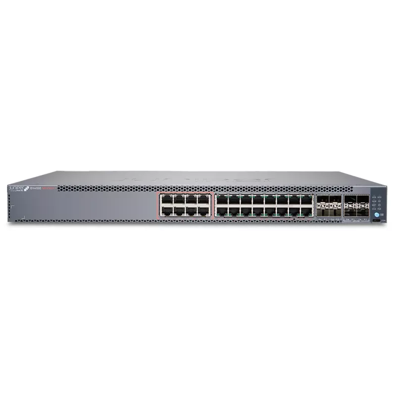 Juniper EX Series EX4100-24MP - Slēdzis - L3 - pārvaldīts - 8 x 100/1G/2.5G/5G/10GBase-T + 16 x 1Gb Ethernet + 4 x 1/10 Gigabit (augšupsaite)