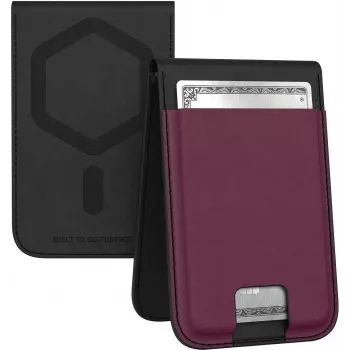 Urban Armor Gear UAG Metropolis Magnetic Wallet ar statīva funkciju | Vegāna āda Apple iPhone 15 Pro Max - Melns